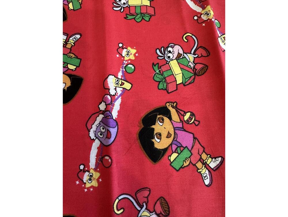 Dora Explorer Christmas Fabric Holiday Cotton 45x72 Children Y2K Cartoon